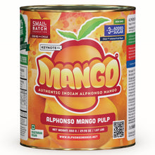 Load image into Gallery viewer, KEYNOTE® Alphonso Mango Pulp | 3% Added Sugar | 850 grams