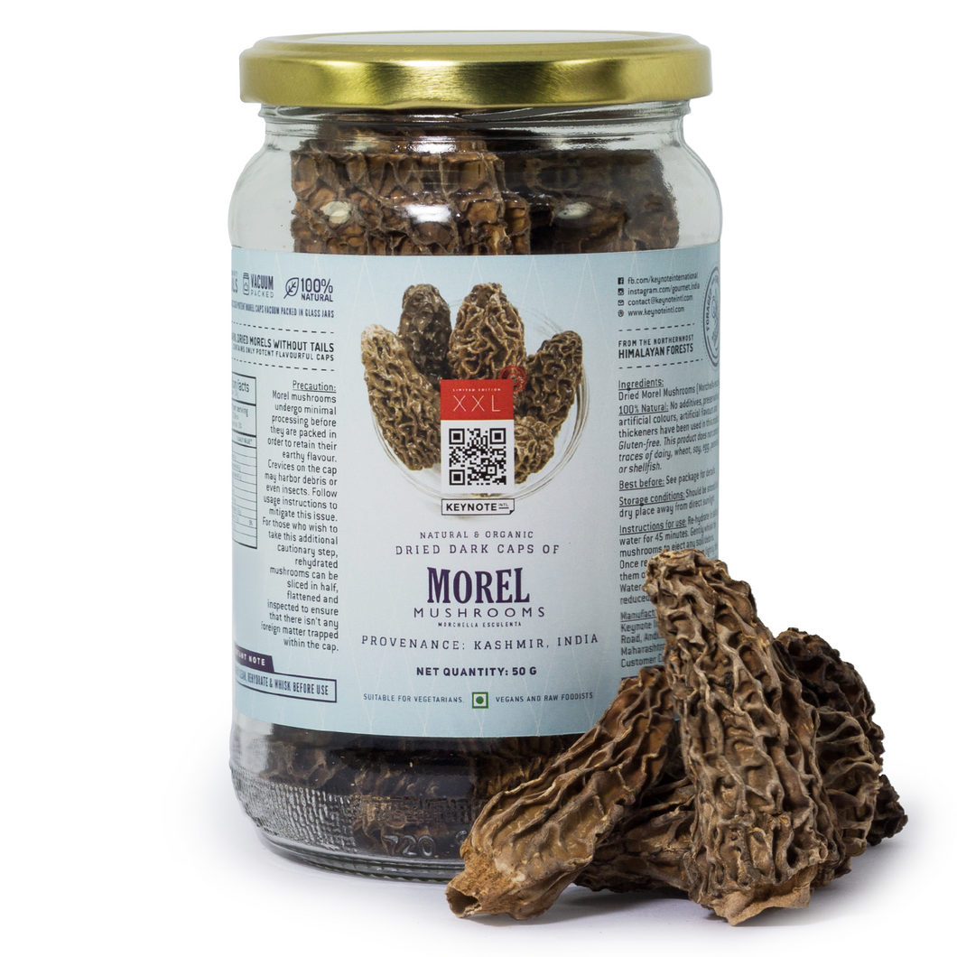 KEYNOTE® Morel Mushrooms Without Tails | Large Size | 50 grams