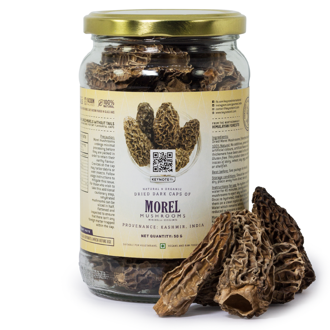 KEYNOTE® Morel Mushrooms Without Tails | 50 grams