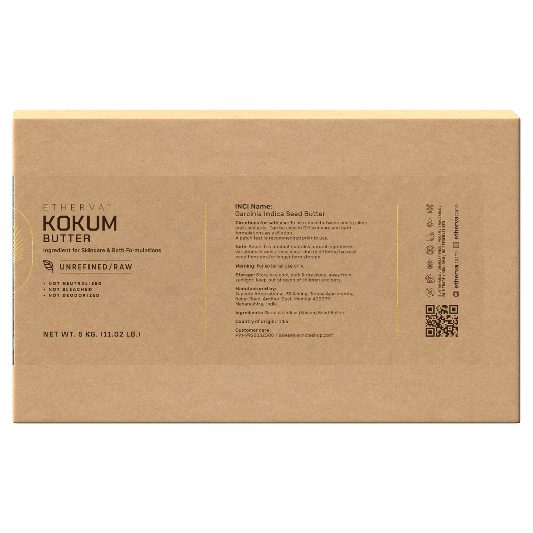 ETHERVA™ Kokum Butter | Unrefined and Raw | 0.5 kg | 1 kg | 5 kg